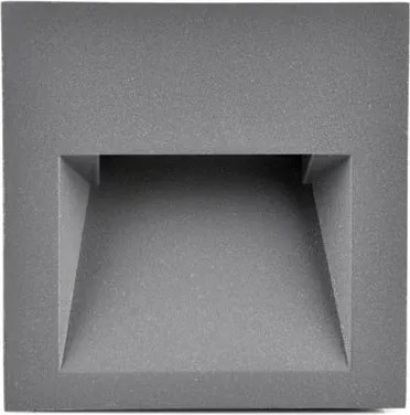 POLUX 313737 Q7 Kültéri Falba Építhető Lámpa Grafit LED IP44