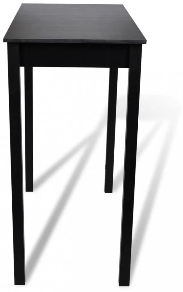 fekete MDF bárasztal 115 x 55 x 107 cm