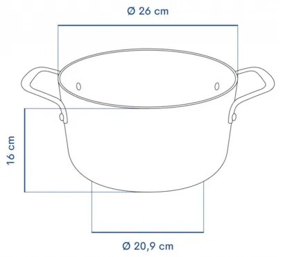 Remoska Quanta H2616/10TS rozsdamentes acél edény26 cm