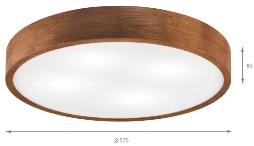Brilagi - LED mennyezeti lámpa CARVALHO 4xE27/60W/230V tölgy-cseresznye átm. 57,5 cm