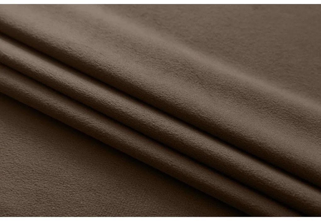 Barna sötétítő függöny VELVET 140x270 cm Felfüggesztés: Hullámos sínszalag