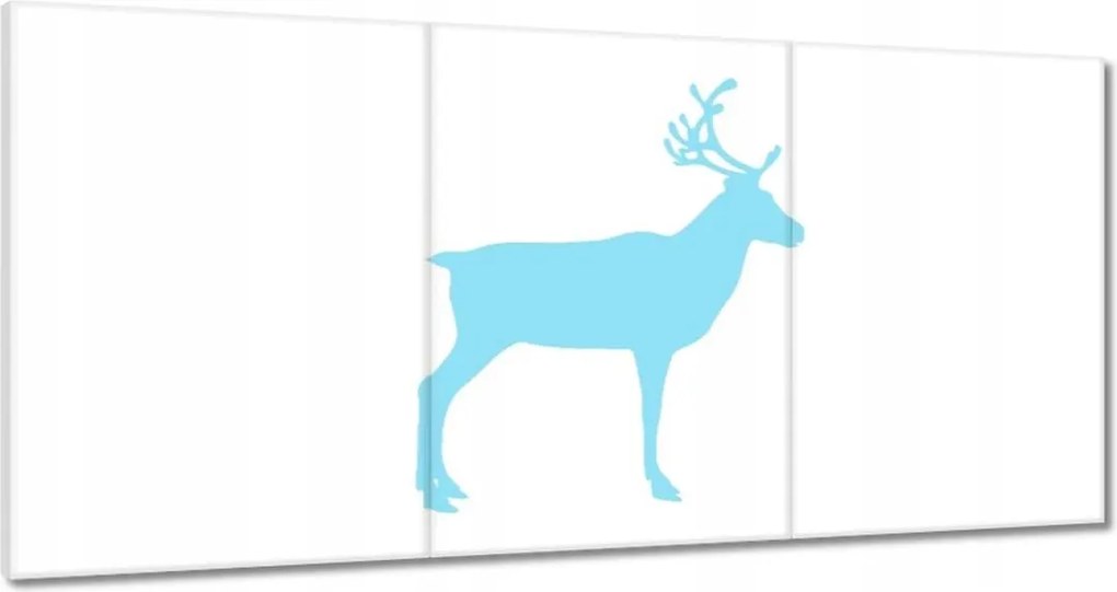 Vászonkép 120x60 Kék rénszarvas