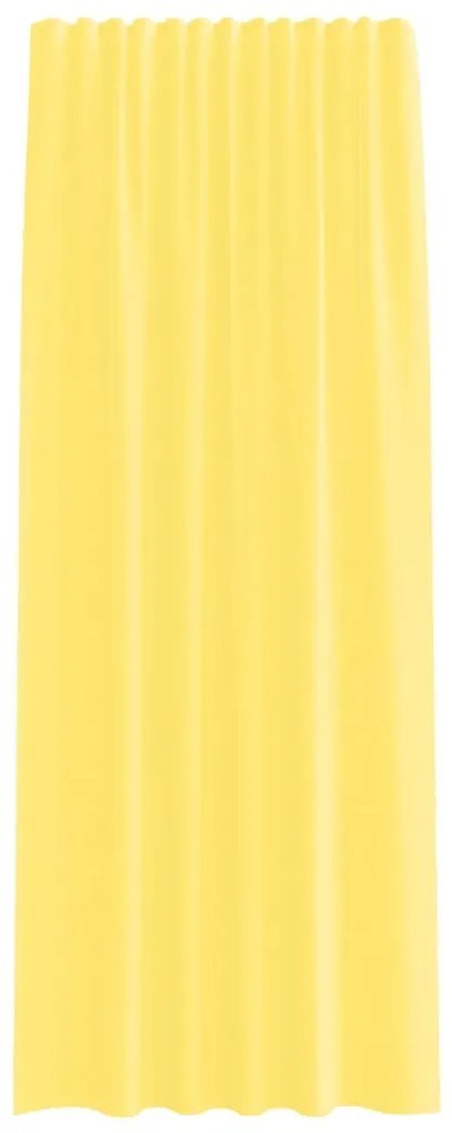 2 db sárga fátyolfüggönyök hurokkal 140x245 cm