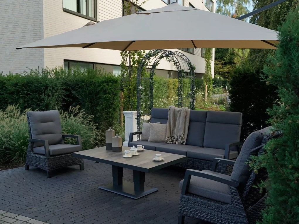 Virgo Flex napernyő 3x3 m bézs + keresztállvány