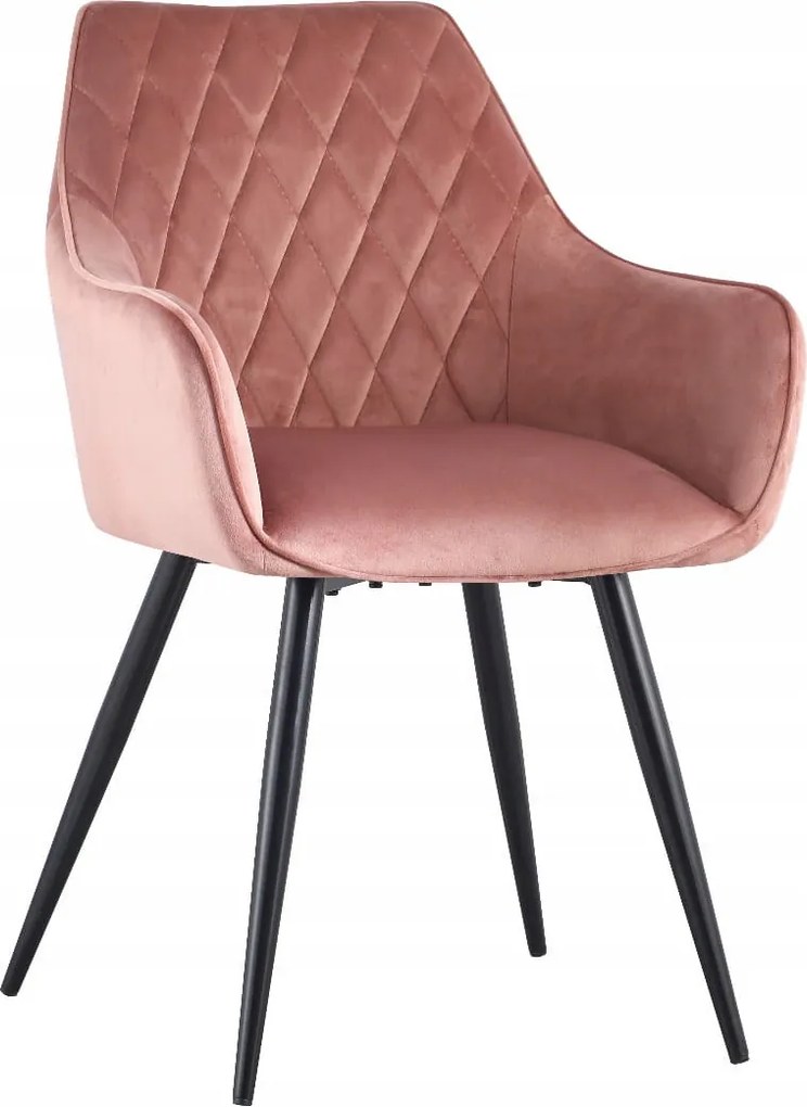 Rózsaszín szék Carbo Soft Velvet nappaliba