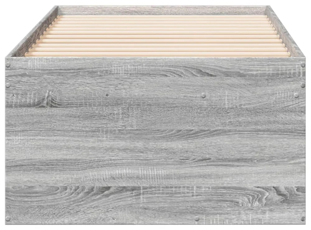 szürke sonoma kanapéágy fiókkal matrac nélkül 100x200 cm