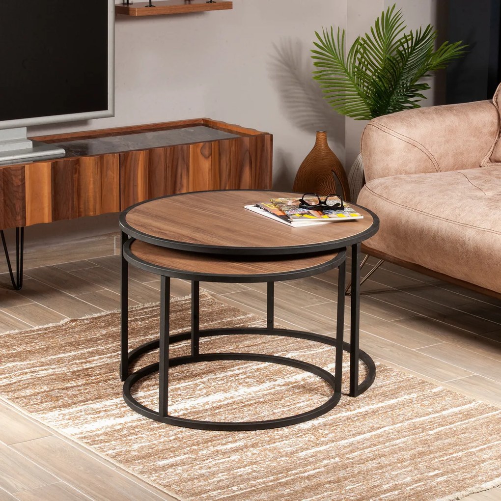 Tambur Walnut összecsukható asztal, 2 db