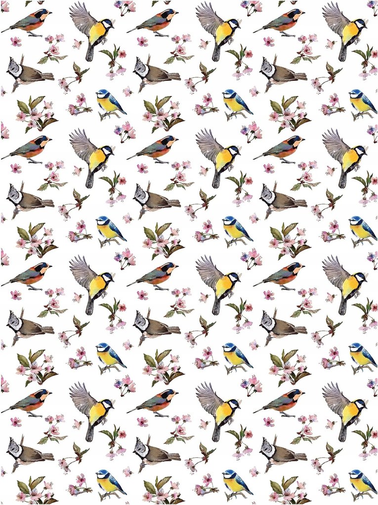 Fotótapéta madarak levelek virágok fotótapéta 184 x 254