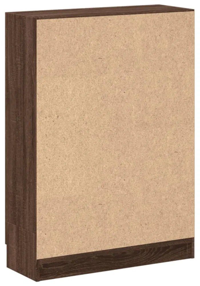 barna tölgy színű szerelt fa könyvszekrény 82,5 x 30,5 x 115 cm