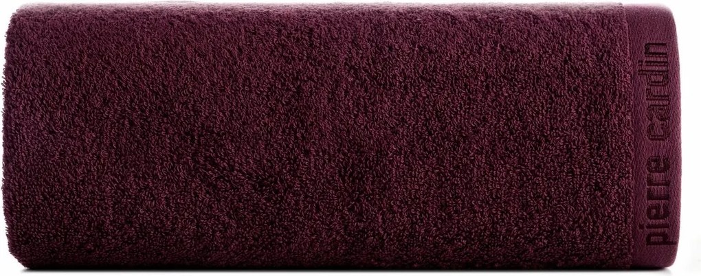 Pierre Cardin törölköző 50x90 Evi bordó prémium pamut 430gr
