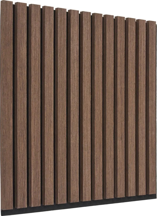 Akusztikus panel, fa furnér, dió, dió hatású 52x52x2,2 cm