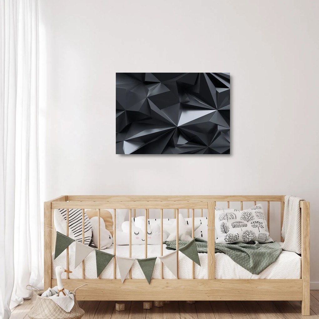 Kép - Geometriai absztrakció (üvegen) (70x50 cm)