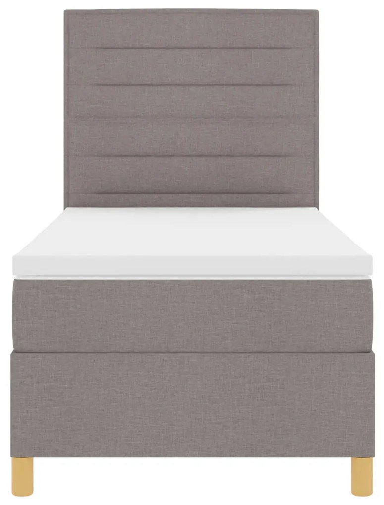 Box Spring Ágy Matraccal és LED-del Topszín 80x200 cm Szövet