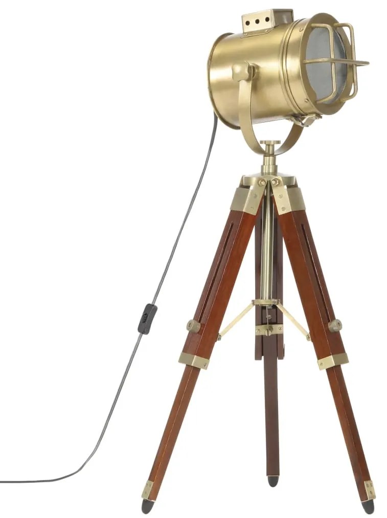 vidaXL háromlábú tömör mangófa állólámpa 69 cm