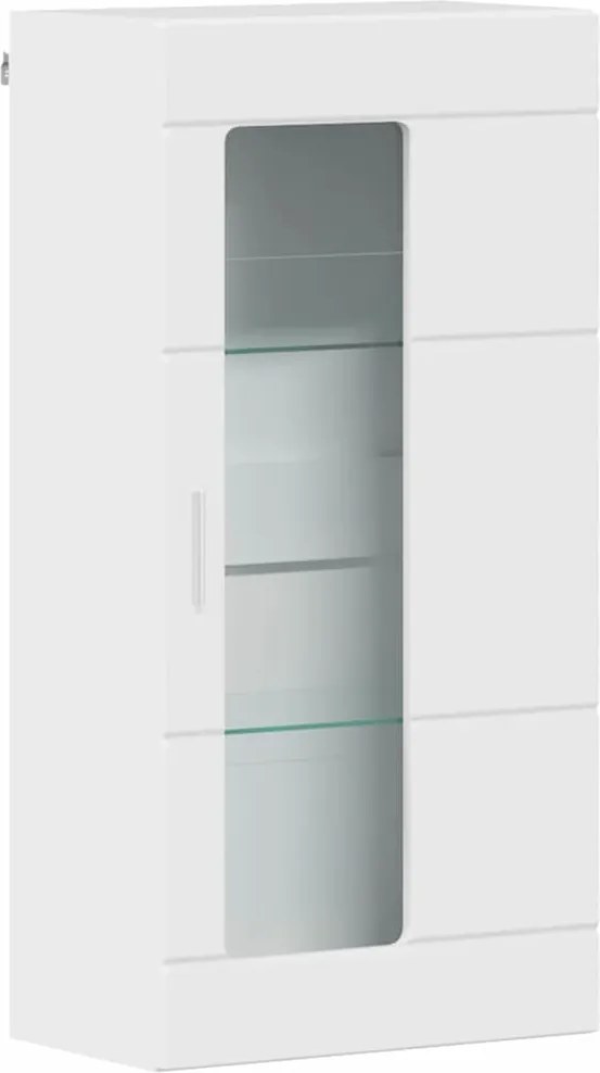 vidaXL Fából Készült Szekrény Magas Fényű Fehér 50 x 29 x 100 cm