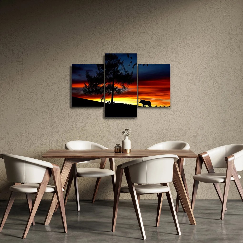 Kép - Farkas sziluettje (90x60 cm)