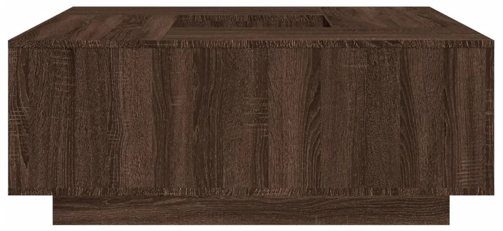 barna tölgyszínű szerelt fa dohányzóasztal 100x100x40 cm