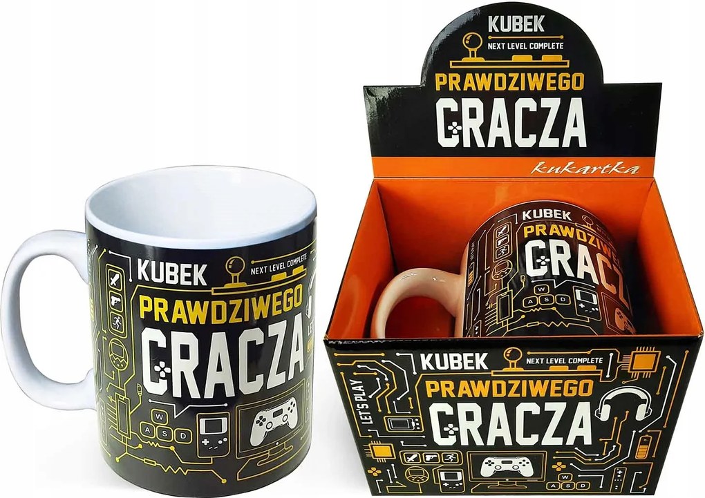 Nagy Bögre Játékrajongóknak, Gamer, Ajándék Fiúnak, Tinédzsernek, Fiúnak