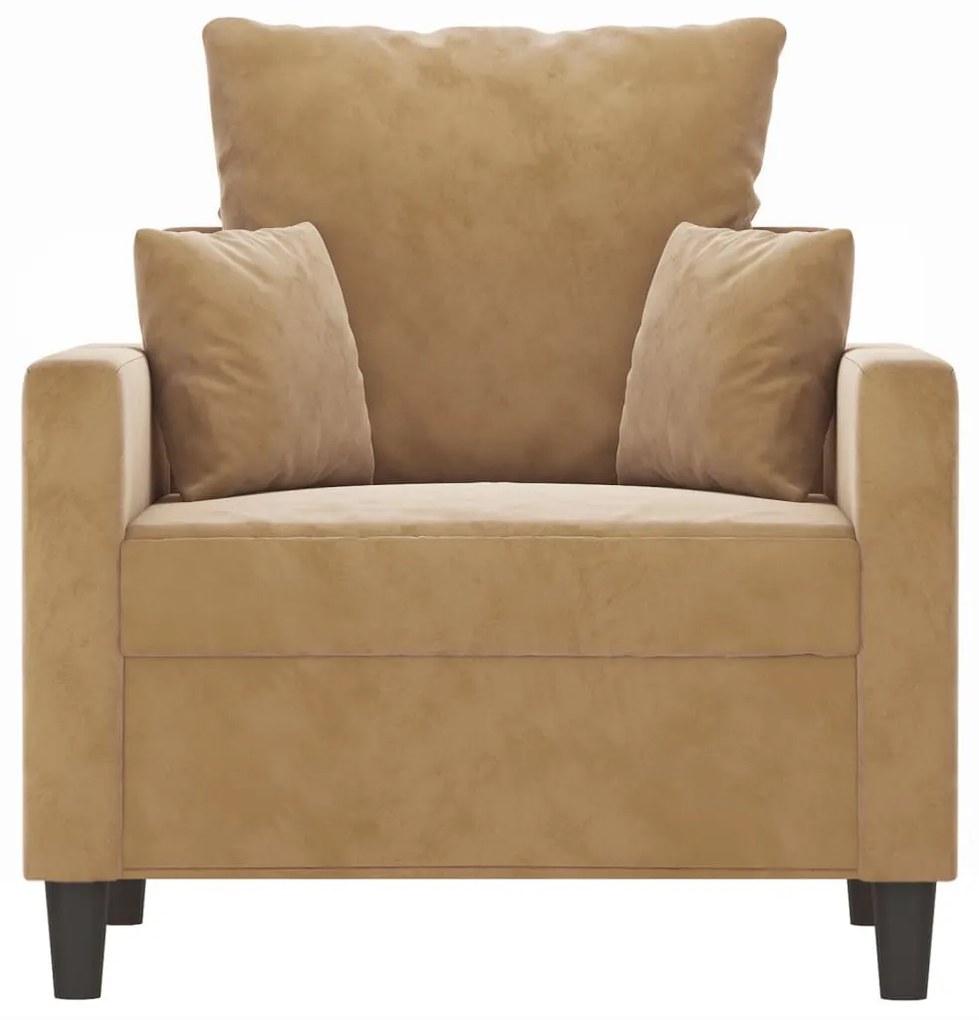 vidaXL barna bársony kanapéfotel 60 cm