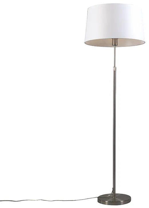 Acél állólámpa fehér búrával 45 cm állítható - Parte