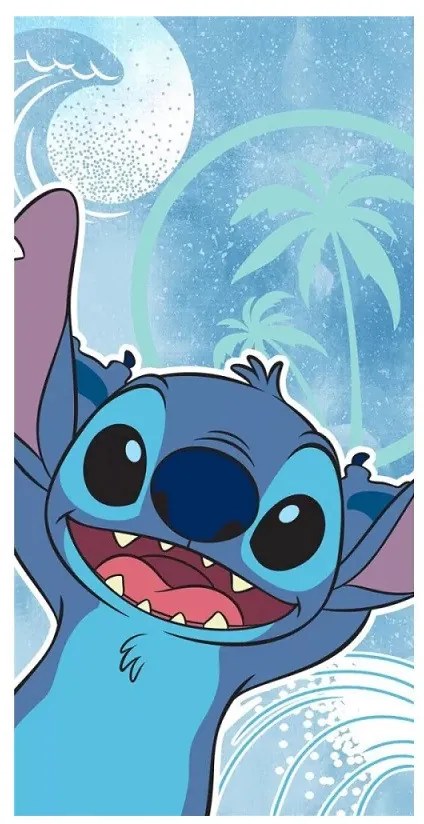 Disney Lilo és Stitch, A csillagkutya Wave fürdőlepedő, strand törölköző 70x140cm