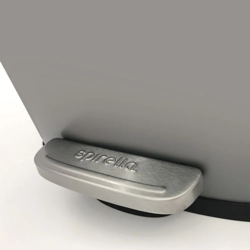 Szürkésbarna acél pedálos szemetes 50 l Akira – Spirella