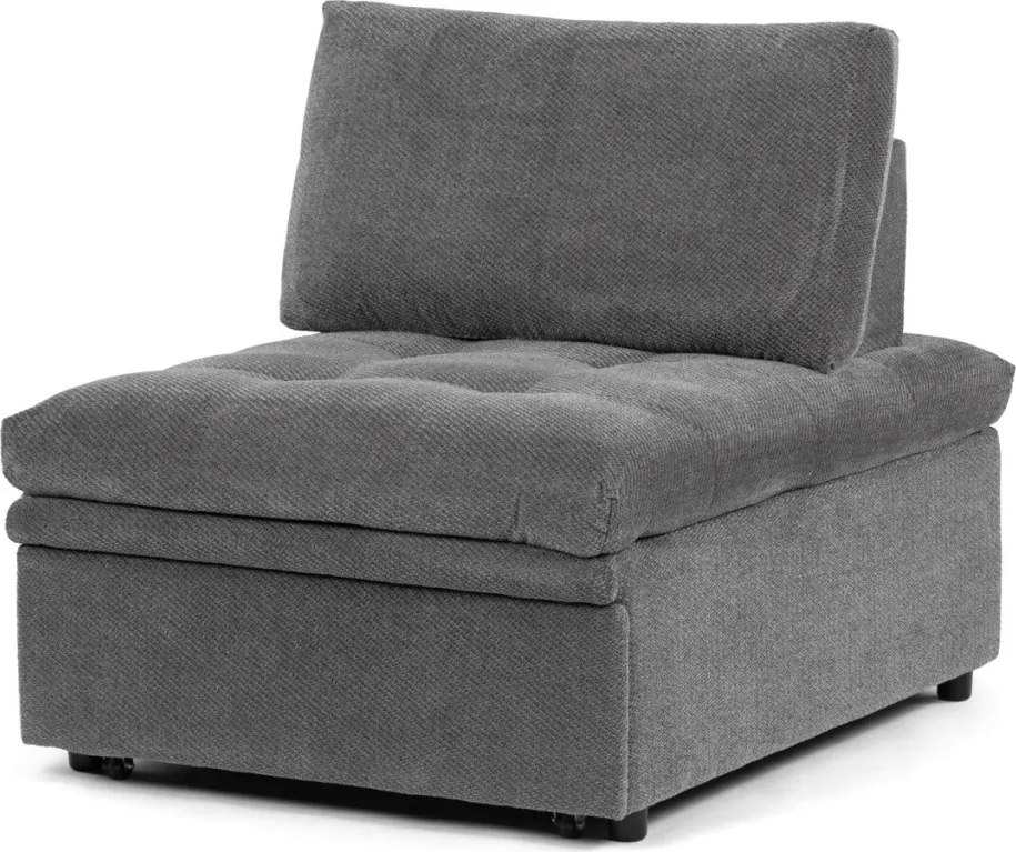 Rozkládací křeslo, šedá, látka, ASB-C3410 GREY2