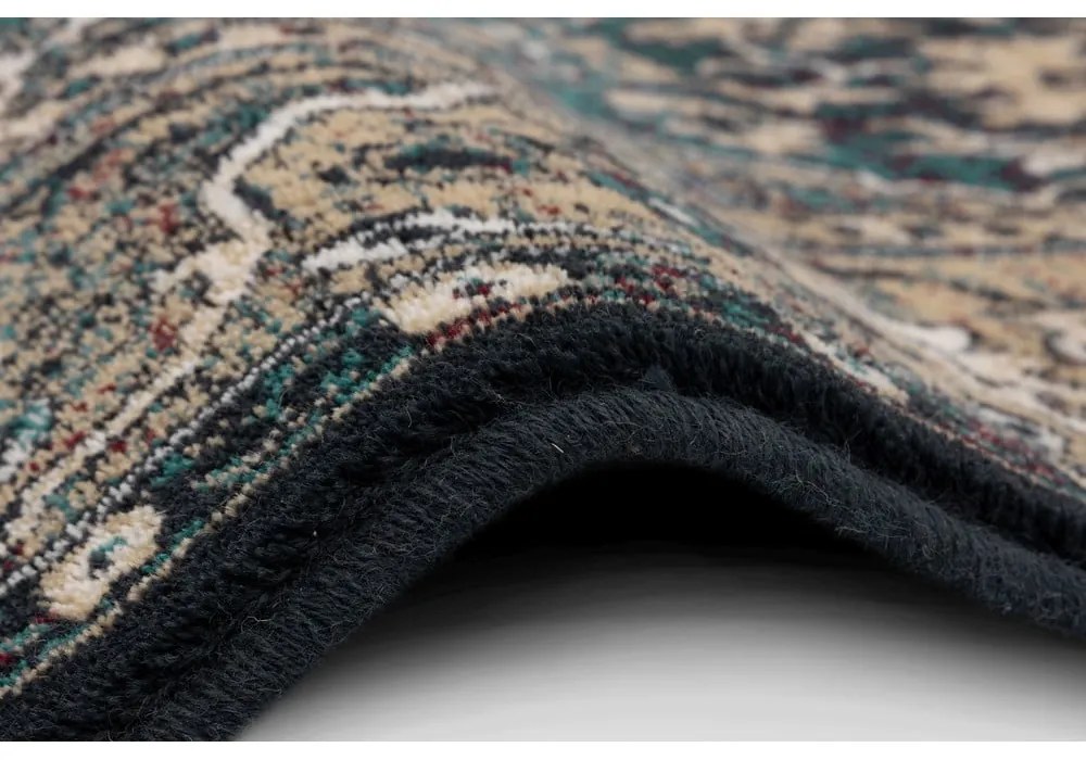 Sötétzöld gyapjú szőnyeg 160x240 cm Ava – Agnella