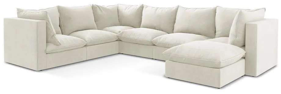 Bézs sarokkanapé (bal oldali-U alakú) Manao – Makamii