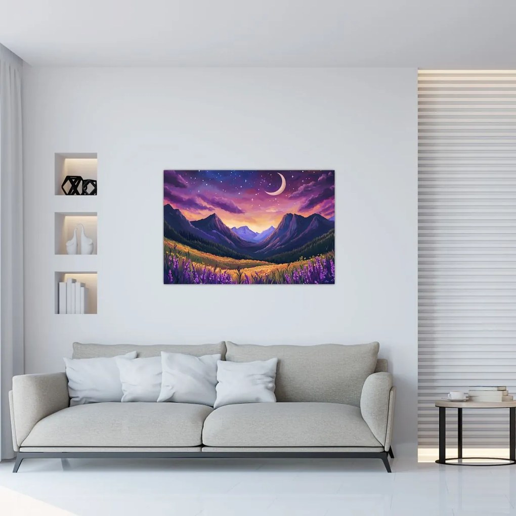 Kép - Lila táj (90x60 cm)