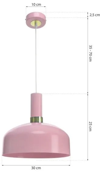 Csillár zsinóron MALMO 1xE27/60W/230V