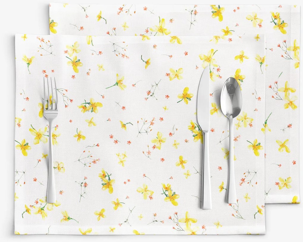 Goldea valencia  reggeliző alátét - nárciszok - 2 db 30 x 40 cm