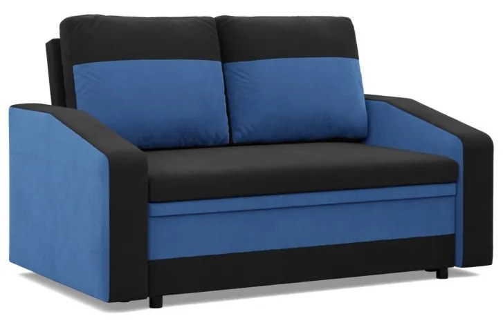 Hewlet kanapé, szövet anyag, fekete - kék