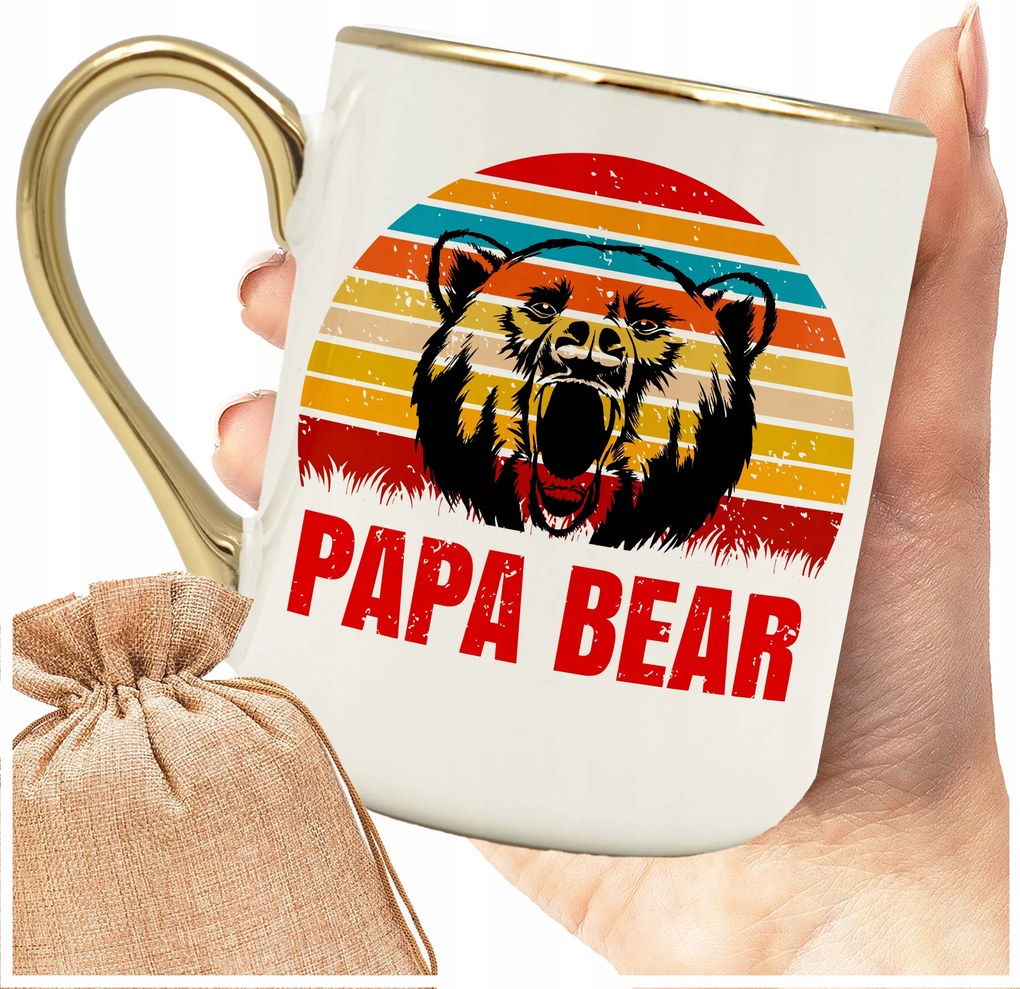 Bögre Apának Papa Bear Ajándék