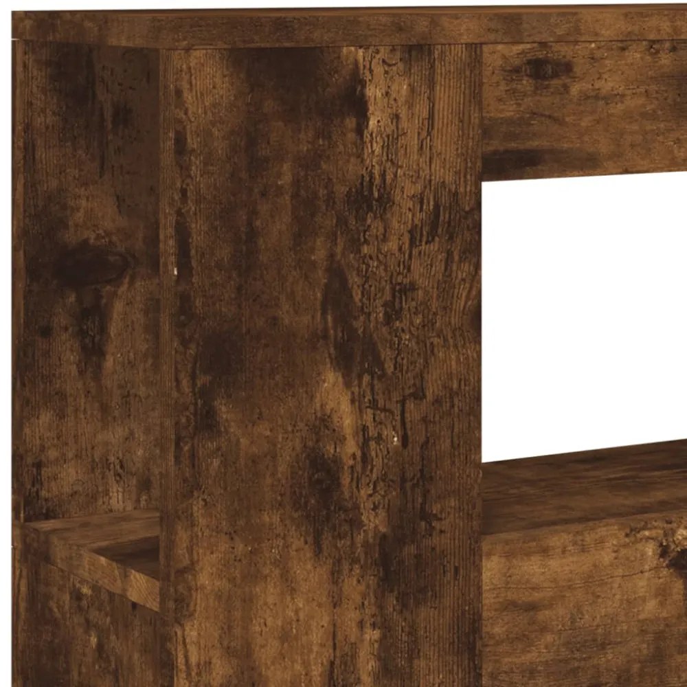 sonoma tölgy színű szerelt fa LED-es fejtámla 100x18,5x103,5 cm