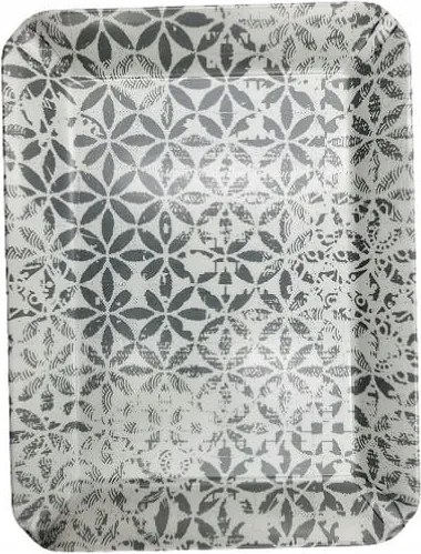 Téglalap alakú műanyag tálca 23,2x17,4x2 cm ételek tálalásához