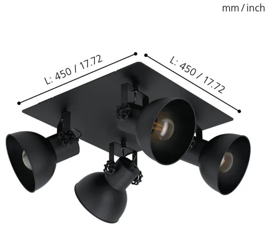 Eglo 43434 - Spotlámpa BARNSTAPLE 2 4xE27/40W/230V