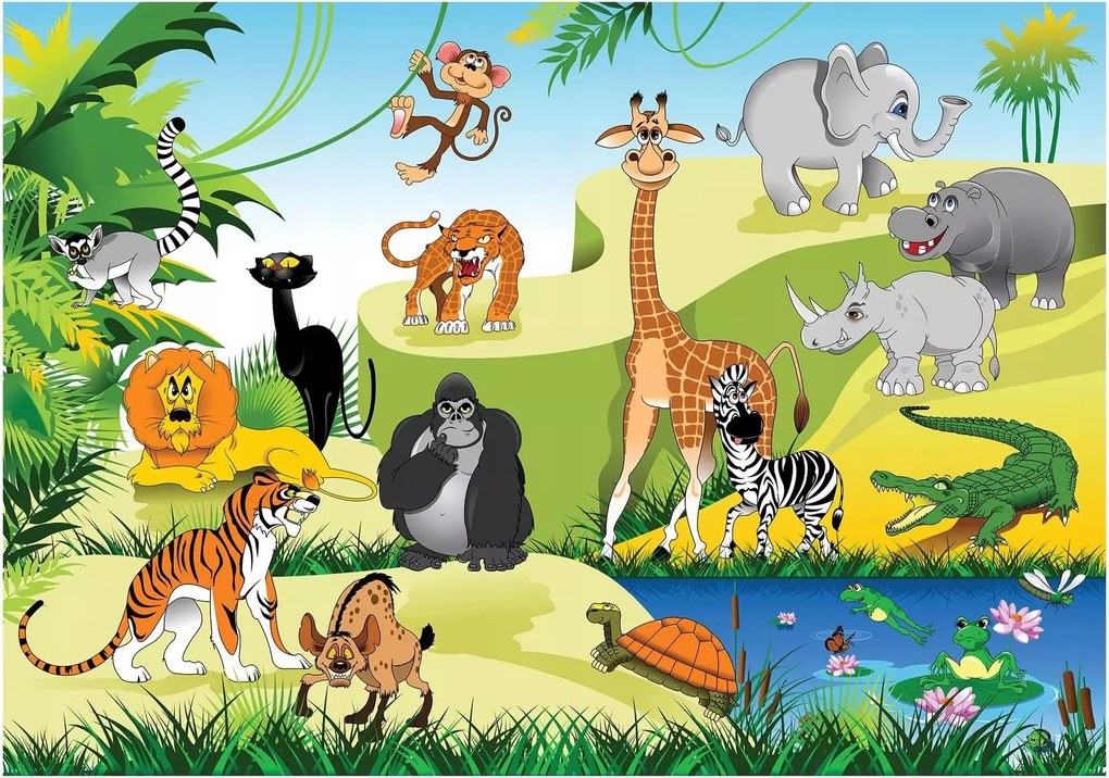 Fotótapéta Gyerekeknek Dzsungel Fotótapéta 152 x 104 11411VEL