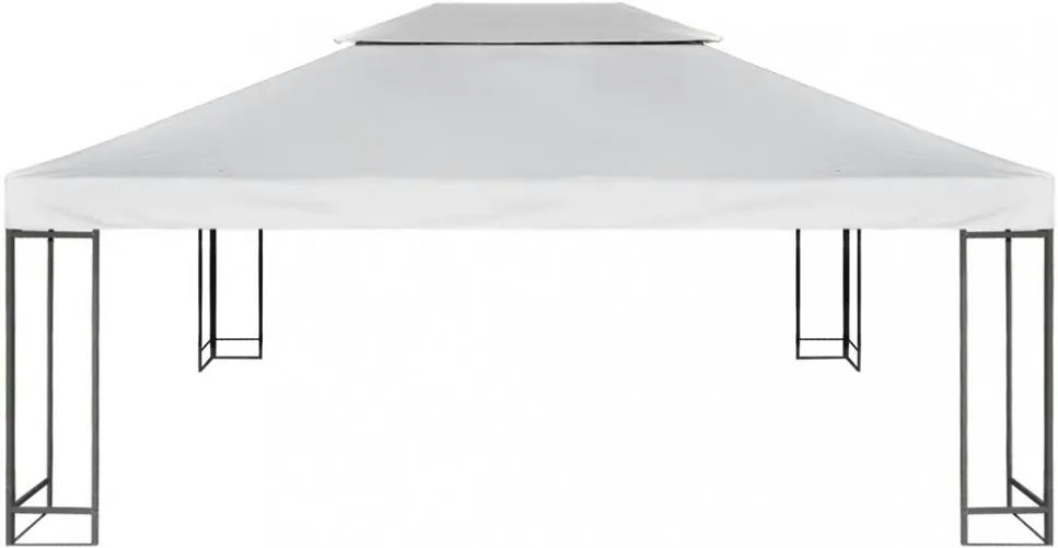 krémfehér csere pavilon ponyvatető 310 g / m² 3 x 4 m