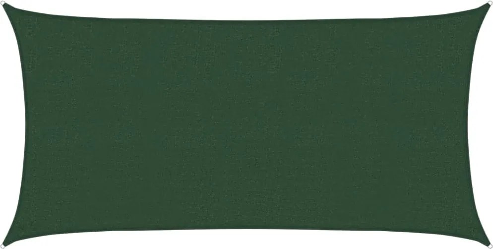 vidaXL sötétzöld HDPE napvitorla 160 g/m² 2 x 4 m