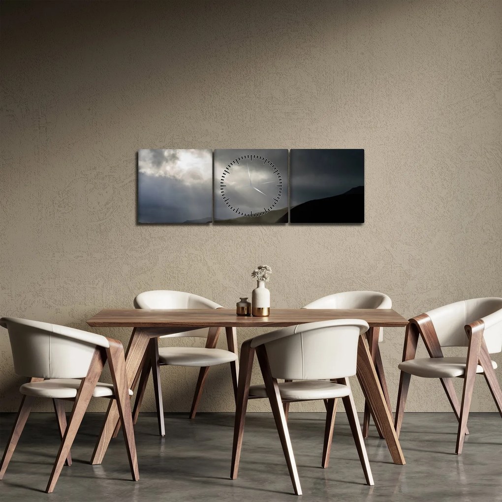 A közeledő vihar képe (órával) (90x30 cm)