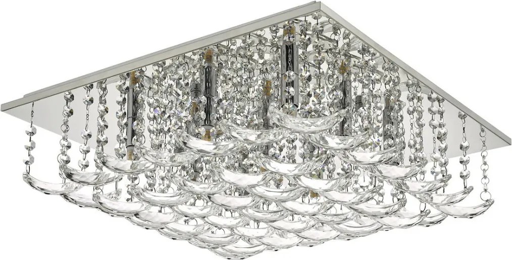 DAR LIGHTING ORE1350 ORELLA Kristály Mennyezeti Lámpa Csiszolt Króm G9 IP20