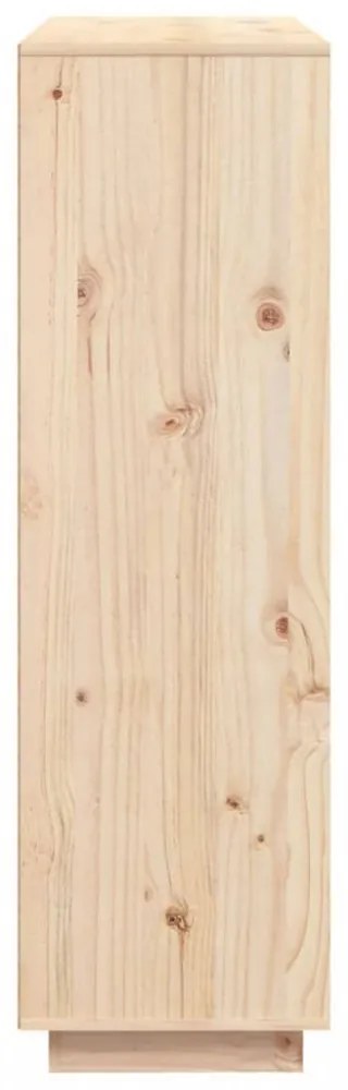 tömör fenyőfa magasszekrény 110,5x35x117 cm