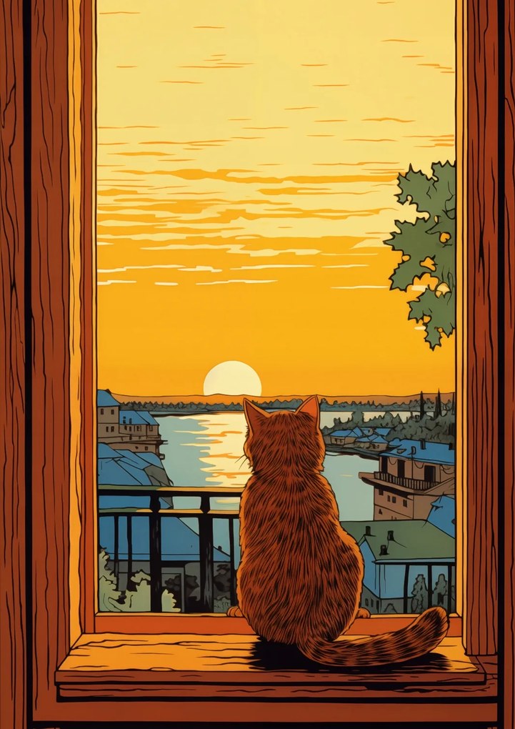 Poszter 21x29,7cm Nyugat a macskaszemeken keresztül