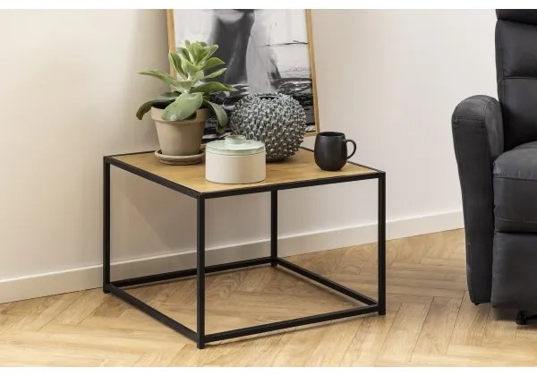 SARON dohányzóasztal tölgy/fekete