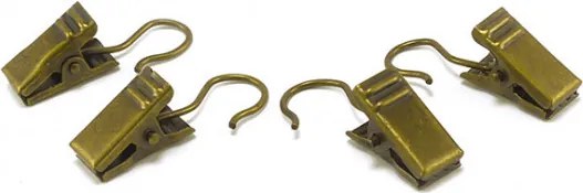 Fém függönycsipesz antik arany 10 db