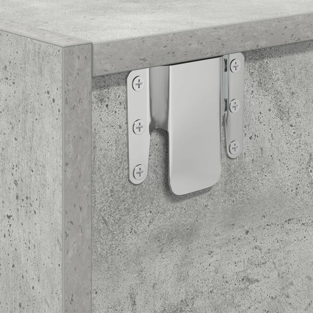 TV Szekrény Betongrey 100x31x25,5 cm Szerelt Fa
