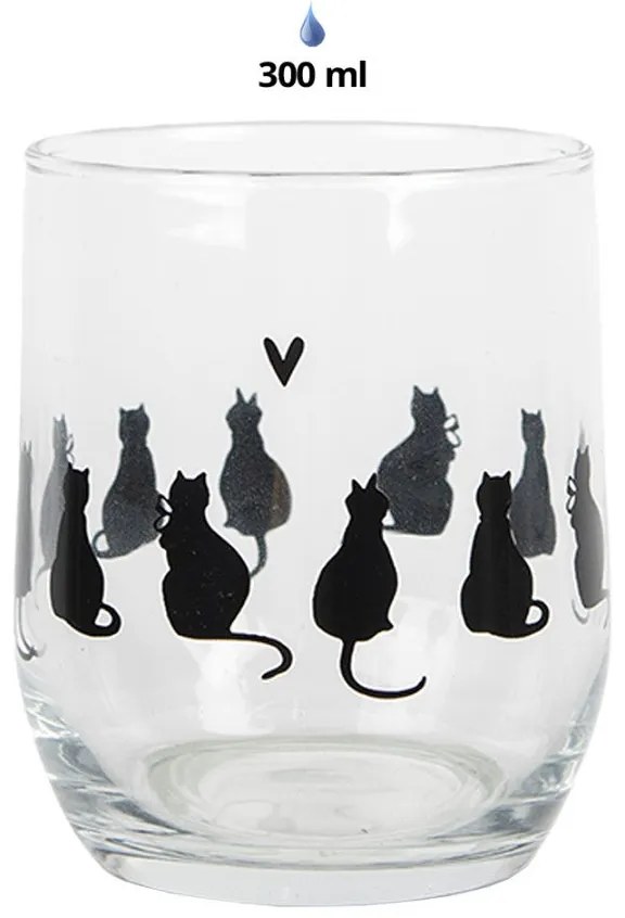 Cicás üveg vizes pohár 300 ml