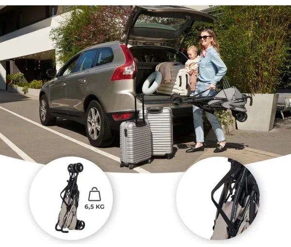 KINDERKRAFT TIK golf babakocsi, bézs színű