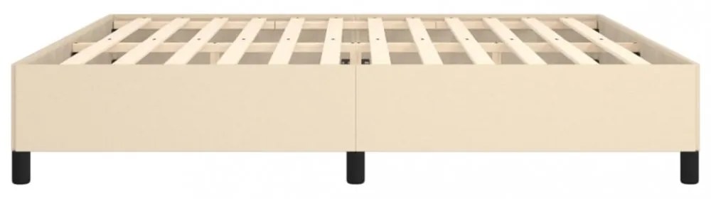 krémszínű szövet ágykeret matrac nélkül 200 x 200 cm